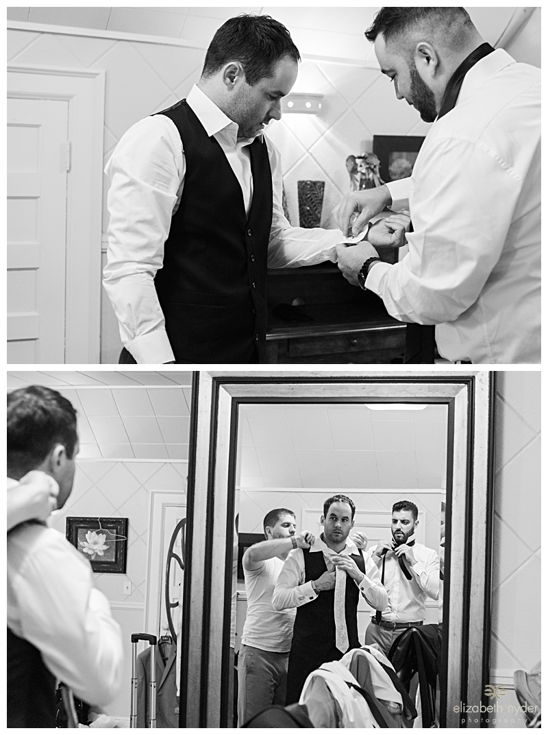 Groom getting ready for his wedding day